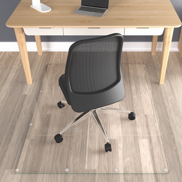 Quartet Glass Chair Mat under desk chair